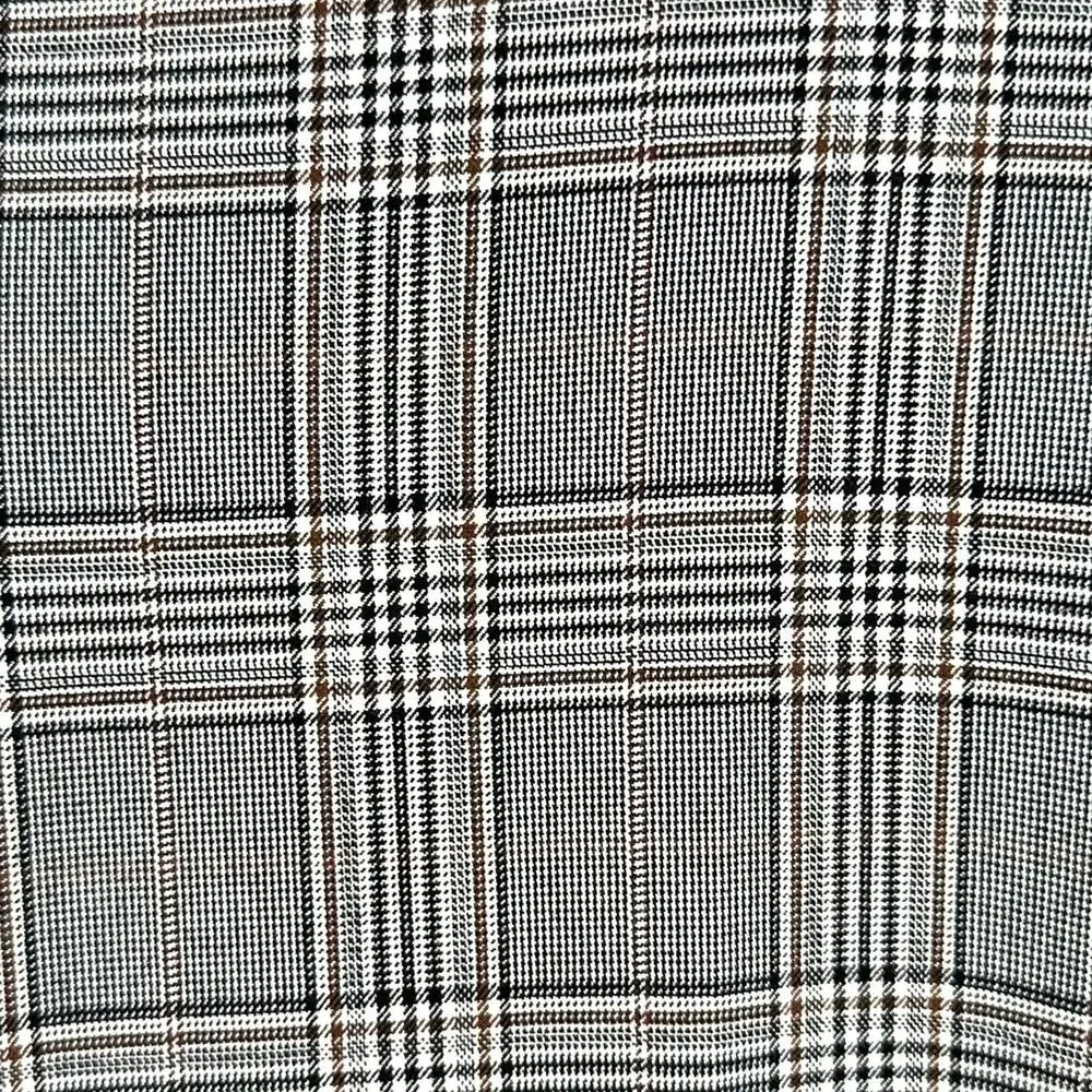 Nicole Miller New York Women's Wide Leg Glen Plaid Pants Size 8 Gray Brown Black - Picture 6 of 10